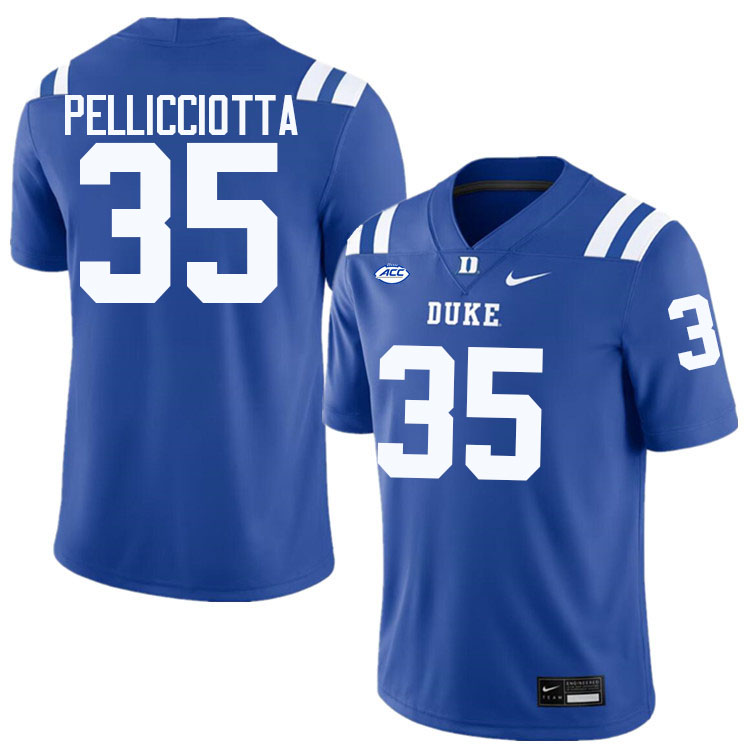 Duke Blue Devils #35 Andrew Pellicciotta College Football Jersey Stitched-Blue